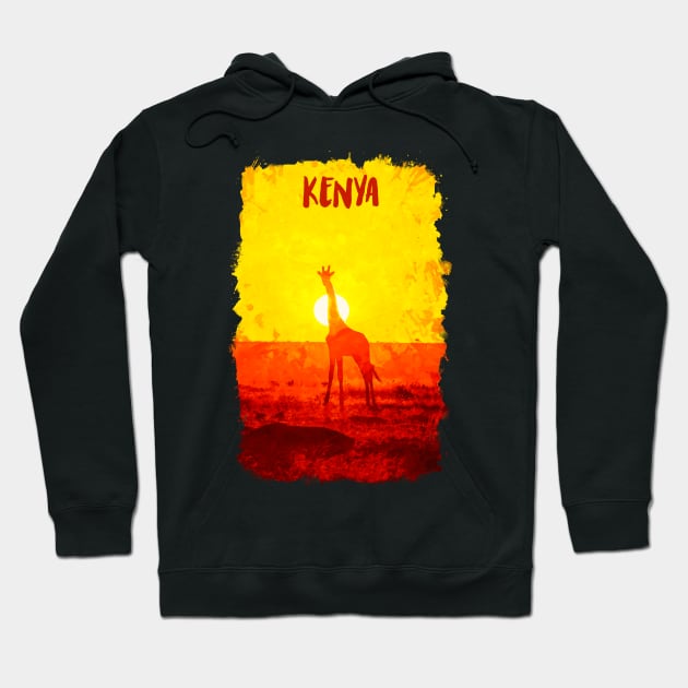 Kenya Africa city watercolor Hoodie by NeedsFulfilled